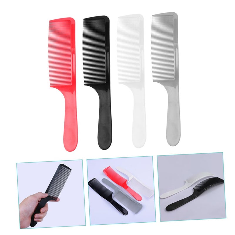 4Pcs Professional Hair Cutting Comb Set Round Handle Barber Styling Tool - Image 2